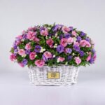 سبد گل رنگارنگ لیسیانتوس (3)