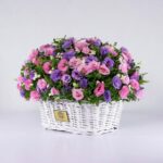 سبد گل رنگارنگ لیسیانتوس (7)