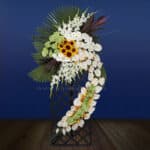 تاج گل سیاه چوبی آنتوریوم داوودی - گلفروشی آنلاین VIP Shop