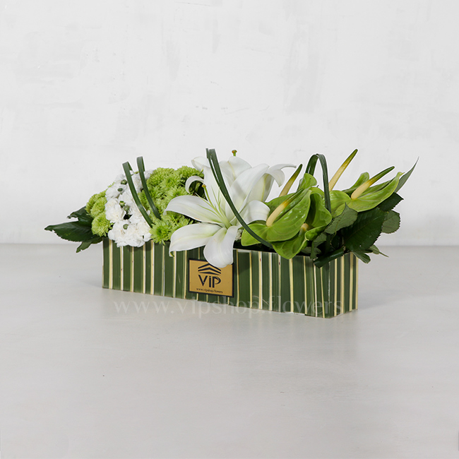 باکس گل متفاوت لیلیوم آنتوریوم - گلفروشی آنلاین VIP Shop