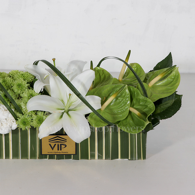 باکس گل متفاوت لیلیوم آنتوریوم - گلفروشی آنلاین VIP Shop