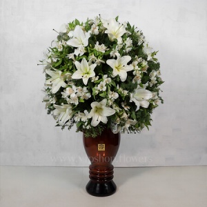 جام شیشه ای بزرگ لیلیوم اورینتال - گل F52