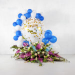 باکس گل تولد رز آنتوریوم همراه با بادکنک - گلفروشی آنلاین VIP Shop