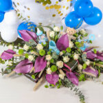 باکس گل تولد رز آنتوریوم همراه با بادکنک - گلفروشی آنلاین VIP Shop