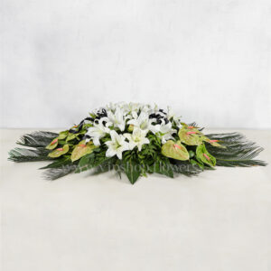 گل رومیزی ترحیم F54 لیلیوم آنتوریوم - گلفروشی آنلاین VIP Shop