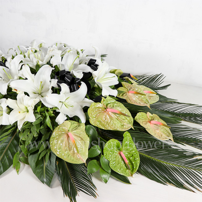 گل رومیزی ترحیم لیلیوم آنتوریوم - گلفروشی آنلاین VIP Shop