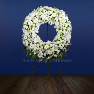 تاج گل گرد لیلیوم ژربرا - گلفروشی آنلاین VIP Shop