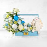 باکس گل چوبی آلسترومریا و میخک