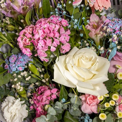 جزئیات گل های رز و تزئینات زیاد است.