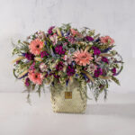 خرید آنلاین سبدگل K128 حصیری ژربرا