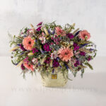 خرید آنلاین سبدگل حصیری ژربرا