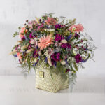 خرید آنلاین سبدگل حصیری ژربرا