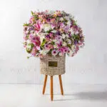 خرید آنلاین سبد گل K127 استوانه پایدار