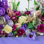 باکس گل چوبی دسته دار داوودی و میخک