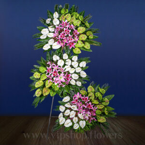 خرید تاج گل سه طبقه لاکچری