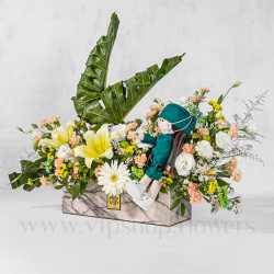 جزئیات باکس گل برای تشکر از دکتر