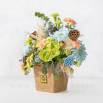 باکس گل ژربرا از نمای کنار