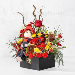 گل برای هدیه روز مهندس با گل رز مینیاتوری