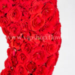 باکس گل قلبی رز قرمز