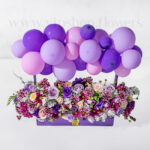 باکس گل برای تولد دوست دختر با تزئین خاص