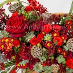 سبد گل برای دوست با گل رز مینیاتوری