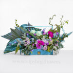 خرید باکس گل با ریسه نور