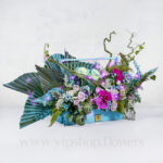 سفارش آنلاین باکس گل همراه با ریسه نور