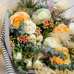 انتخاب دسته گل برای دیدار اول با تم رنگی زرد نارنجی