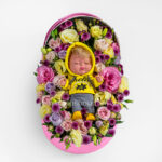 باکس گل گهواره ای مناسب برای نوزادان دختر