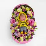 باکس گل گهواره ای مناسب برای نوزادان دختر