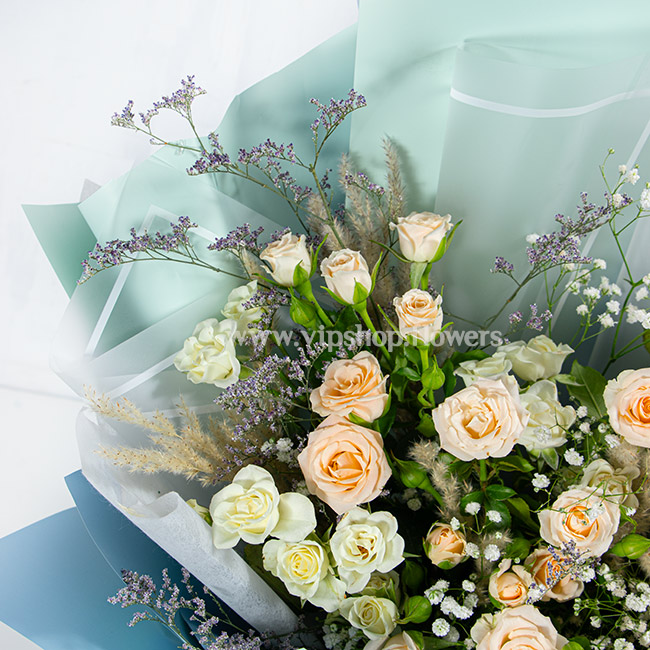 cyan flower bouquet g1