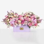 باکس گل ارکیده صورتی پاستلی بسیار لطیف است.